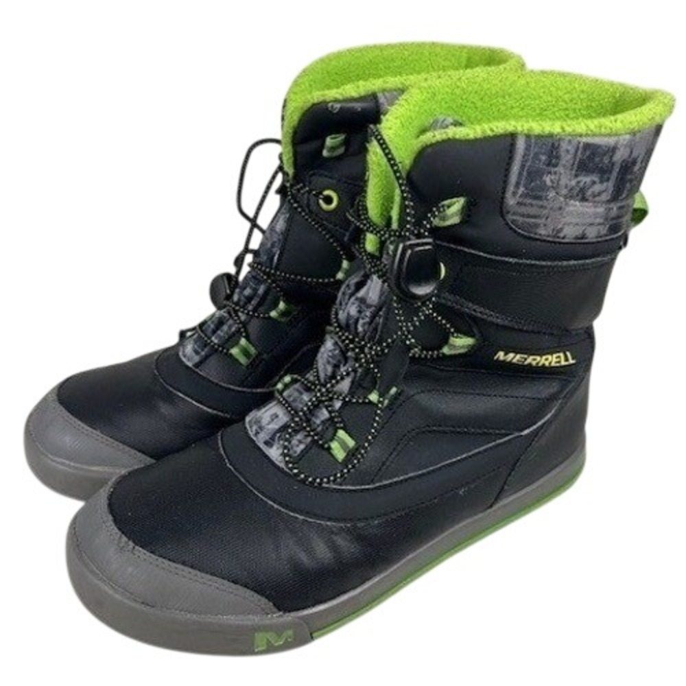 Merrell Snow Bank 2.0 Waterproof‎ Winter Boots Black Neon Green MY55597 Mens 7M